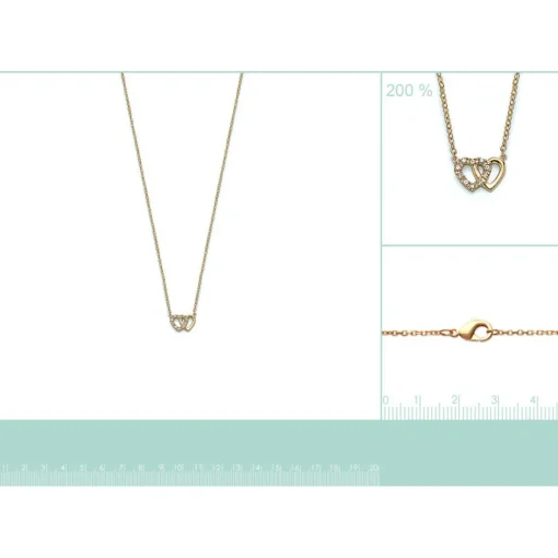 Collier femme plaqué or - UWVZ004Y