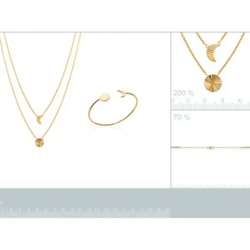 Collier femme plaqué or - UYZ53445