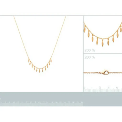 Collier femme plaqué or - UYZ4U645