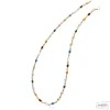 Collier femme plaqué or cristal serti clos serti clos multicolor - YVW0VZ45