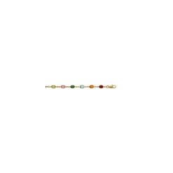 Collier femme plaqué or cristal serti clos serti clos multicolor - YVW0VZ45