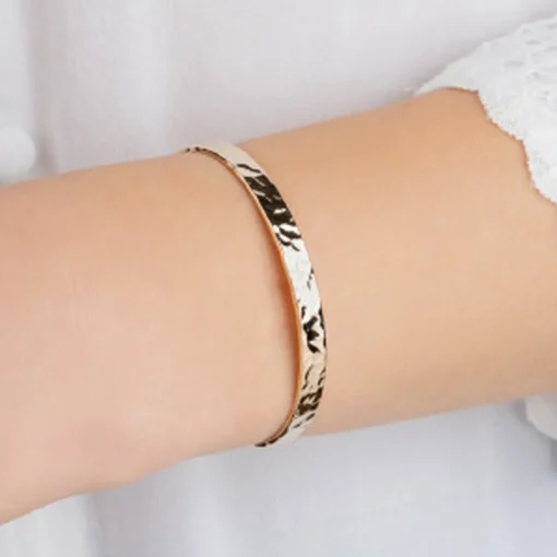 Collier femme plaqué or martele - UYZ4ZU56