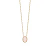 Collier femme plaqué or quartz rose - UW3ZY645