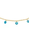 Collier femme plaqué or teinté serti griffe - UW343Y45