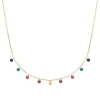 Collier femme plaqué or teinté serti clos - UW34V345