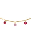 Collier femme plaqué or teinté serti griffe - UW343345