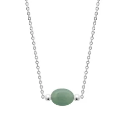 Collier femme quartzite vert argent Maison de la Bijouterie VW3YV445