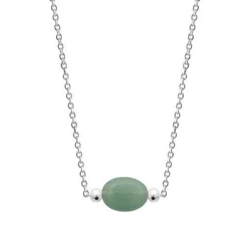 Collier femme quartzite vert argent Maison de la Bijouterie VW3YV445