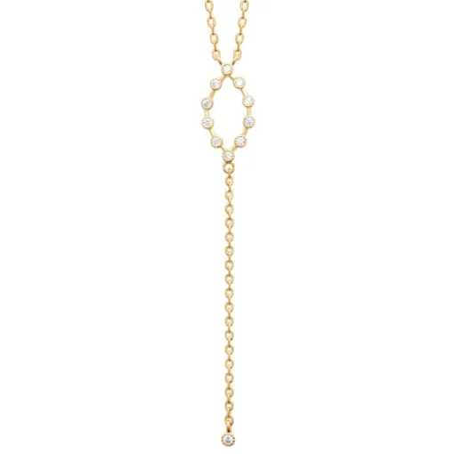 Collier femme serti clos plaqué or Maison de la Bijouterie UW404545