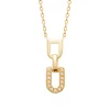 Collier femme serti clos plaqué or Maison de la Bijouterie UW405445