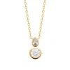 Collier femme serti clos plaqué or Maison de la Bijouterie UW34W045