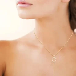 Collier femme serti clos plaqué or Maison de la Bijouterie UW404545