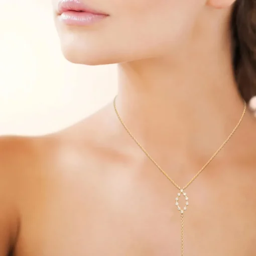 Collier femme serti clos plaqué or Maison de la Bijouterie UW404545