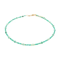 Collier Femme Sloya Paloma en pierres Agate Verte