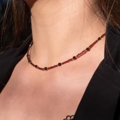 Collier Femme Sloya Paloma en pierres Grenat