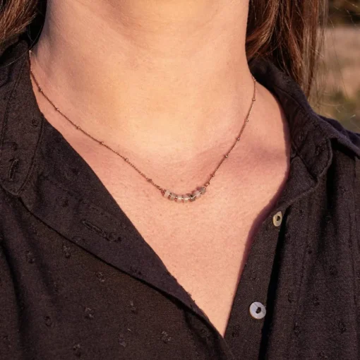 Collier Femme Sloya Piana en pierres Labradorite