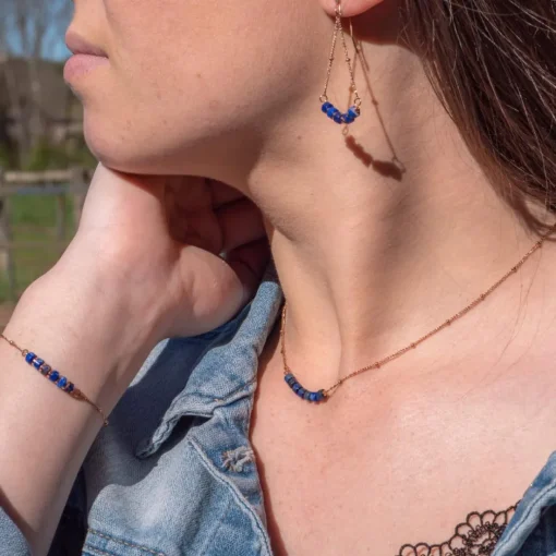 Collier Femme Sloya Piana en pierres Lapis-lazuli