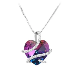 Collier Femme So Charm - BS1409-VOLC - Collier Coeur Argenté