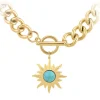 Collier Femme So Charm - B3180-DORE+B3383-DORE-TURQUOISE Doré