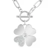 Collier Femme So Charm - B2929 - Collier Trèfle Argenté