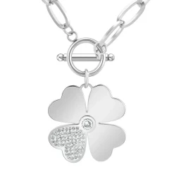 Collier Femme So Charm - B2929 - Collier Trèfle Argenté