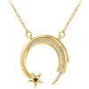 Collier Femme So Charm - BD3301-DORE-DIAMANT-NOIR - Collier Mode Doré