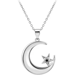 Collier Femme So Charm - BD3300-ARGENT-DIAMANT-NOIR - Collier Mode Argenté