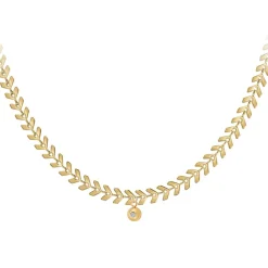 Collier Femme So Charm - BD2881-DORE-DIAMANT - Collier Mode Doré