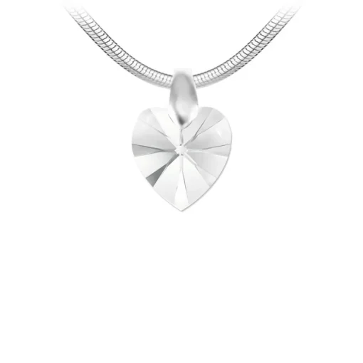 Collier Femme So Charm - B4248-CRYS+SN016 - Collier Coeur Argenté