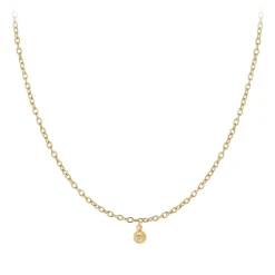 Collier Femme So Charm - BD2382-DORE-DIAMANT - Collier Mode Doré
