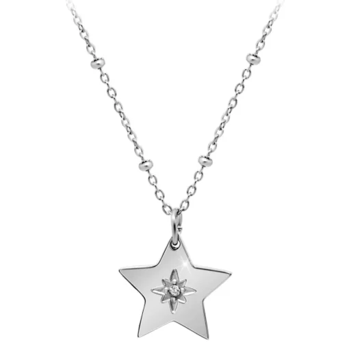 Collier Femme So Charm - BD4098-ARGENT - Collier Étoile Argenté