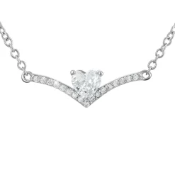 Collier Femme So Charm - B4193-ARGENT - Collier Coeur Argenté