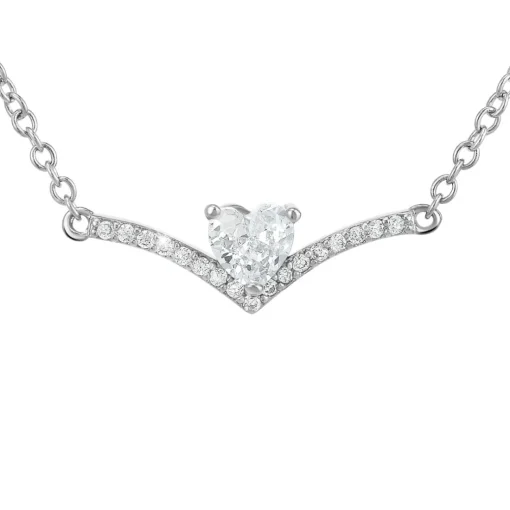 Collier Femme So Charm - B4193-ARGENT - Collier Coeur Argenté