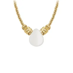 Collier Femme So Charm - B4179-BLANC - Collier Mode Doré