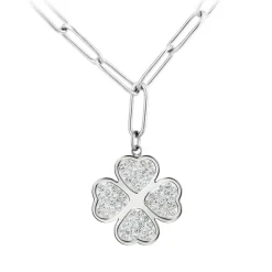 Collier Femme So Charm - B3201-ARGENT - Collier Trèfle Argenté