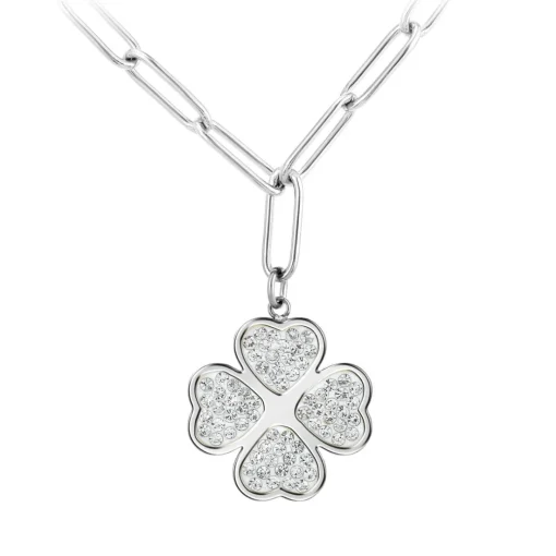 Collier Femme So Charm - B3201-ARGENT - Collier Trèfle Argenté
