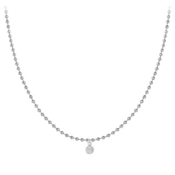 Collier Femme So Charm - BD2385-ARGENT-DIAMANT - Collier Mode Argenté