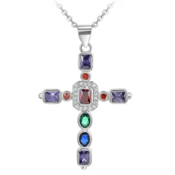 Collier Femme So Charm - B2684 - Collier Croix Argenté