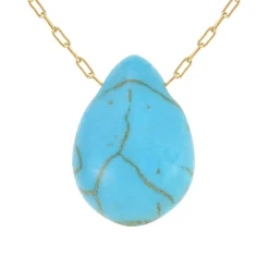 Collier Femme So Charm - B2498-TURQUOISE - Collier Mode Doré