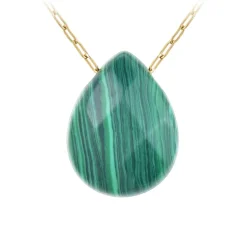 Collier Femme So Charm - B2498-MALACHITE - Collier Mode Doré