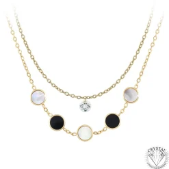 Collier Femme So Charm - B2403-DORE+B2382-DORE-10001-CRYS - Collier Mode Doré