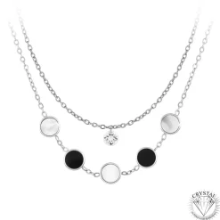 Collier Femme So Charm - B2403-ARGENT+B2382-ARGENT-10001-CRYS - Collier Mode Argenté
