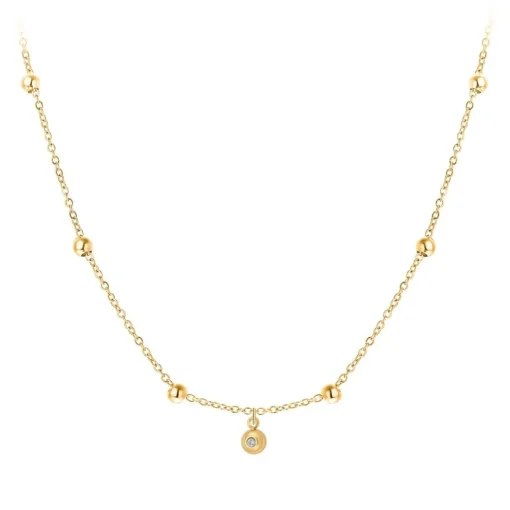 Collier Femme So Charm - BD2370-DORE-DIAMANT - Collier Mode Doré