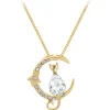 Collier Femme So Charm - BS1542-DORE-CRYS - Collier Chat Doré
