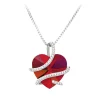 Collier Femme So Charm - BS1409-RED - Collier Coeur Argenté