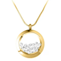 Collier Femme So Charm - BS1362-DORE-CRYS - Collier Mode Doré