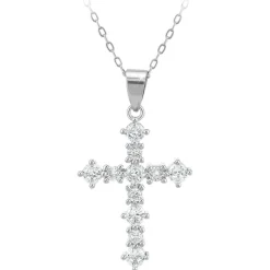 Collier Femme So Charm - B4202-ARGENT - Collier Croix Argenté