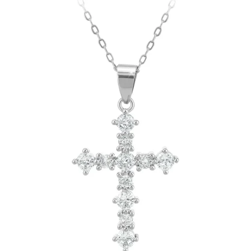 Collier Femme So Charm - B4202-ARGENT - Collier Croix Argenté