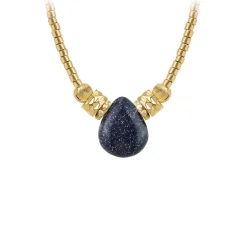 Collier Femme So Charm - B4179-BLEU - Collier Mode Doré