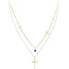 Collier Femme So Charm - B3091-DORE - Collier Croix Doré